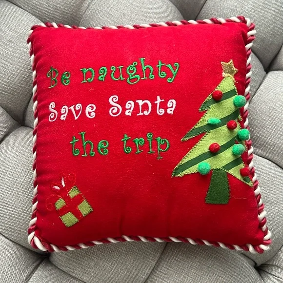 Christmas Be Naughty Save Santa the Trip Pillow