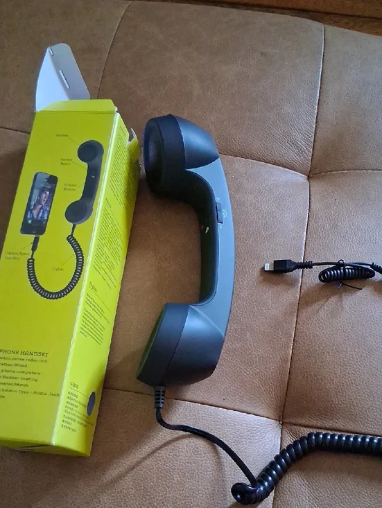 Retro Style Black Handset for Cell Phones - Compatible Mobile Handset