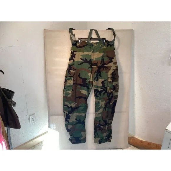 military over garment chemical protective M camouflage pants/suspenders
