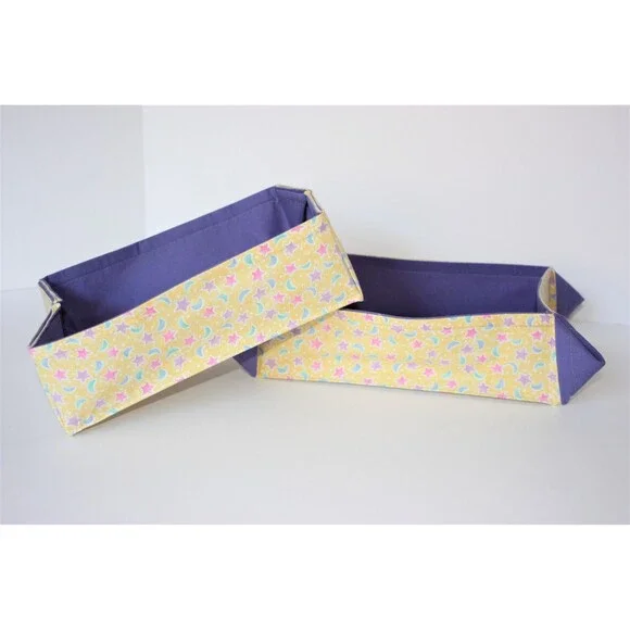 Pair of Cloth Boxes or Trays