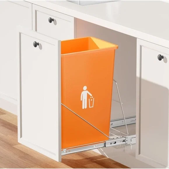 Pull Out Trash Can Under Cabinet，Heavy Duty Slide-Out Cabinet Kit,