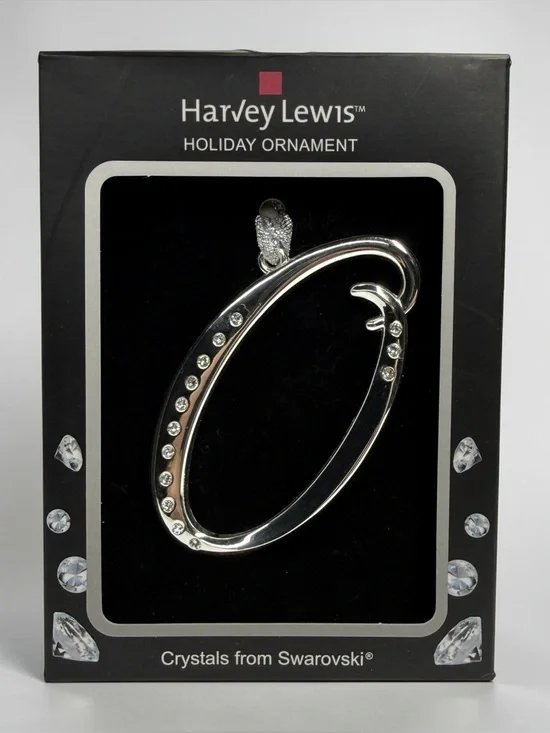 Harvey Lewis Holiday Monogram Ornament With Swarovski Crystal Elements - 