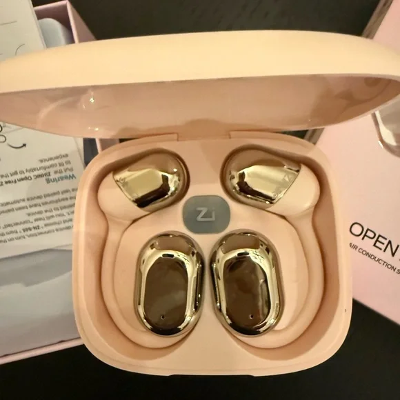 ZIHNIC Gold Wireless Earbuds with Charging Case ZN-505 pink NEW