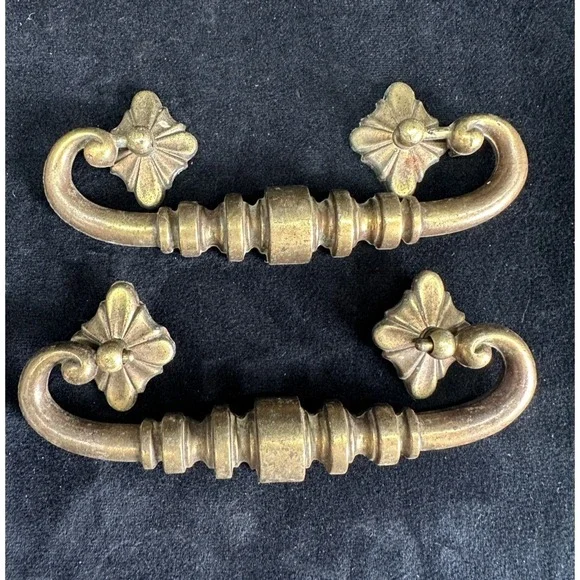 Vintage Brass Drawer Pull Handles Vintage Hardware 6.25