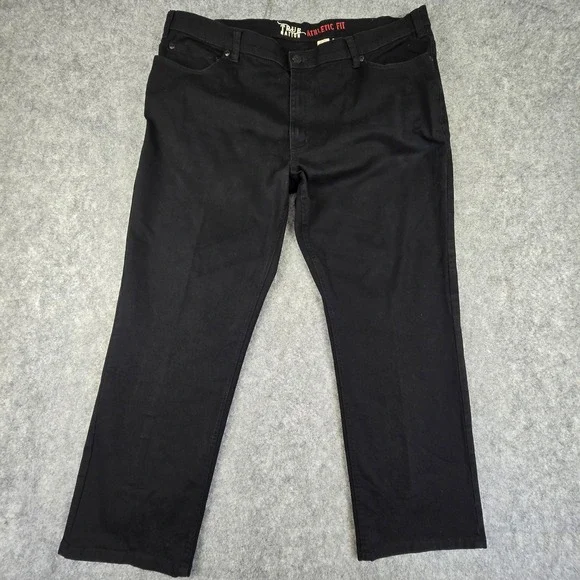 True Nation Pants Mens 46/30 Black Athletic Fit Stretch Cotton Casual 5-Pocket