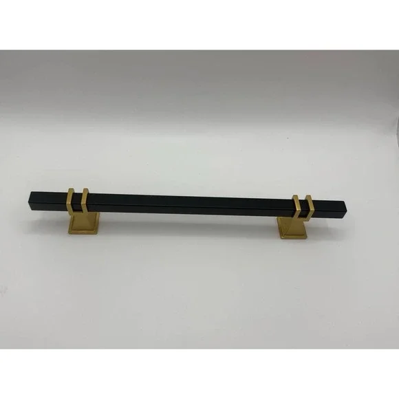 10 Pack Black and Gold Cabinet Pulls Matte Black Drawer Pulls Black-NEW A12