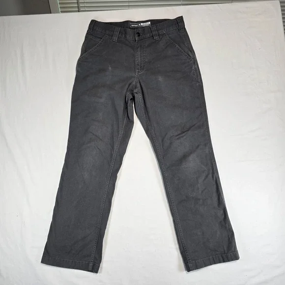 Carhartt Rugged Flex Relaxed Fit Canvas Work Pants Gray 31x30 102291 Shadow