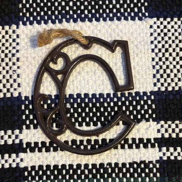 🆕Wrought Iron Letter “C” Ornament