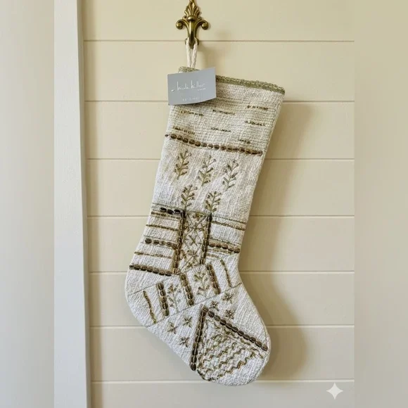 Nicole Miller Luxury Beaded Christmas Stocking 22