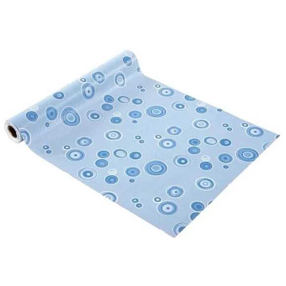 12X120 Inch Shelf Liner for Kitchen Cabinets, PVC Drawer Liner Non-Slip - Blue