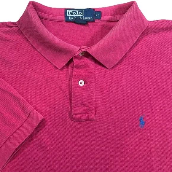 Polo Ralph Lauren Polo Shirt Mens XL Pink Classic Pique Cotton Short Sleeve Pony