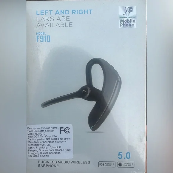 F910 model Mobile Phone Wireless Earphone - Black