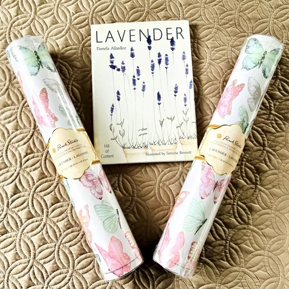 Punch Studio set/2 lavender drawer liners and Lavender book. ❣️