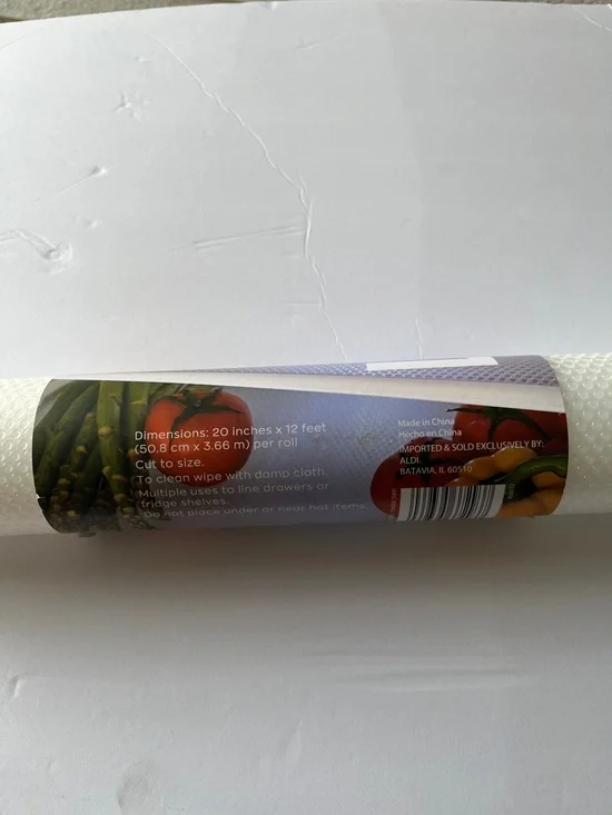 Non-Slip clear white Drawer & Shelf Liner Roll 20 inches by 12 ft. New