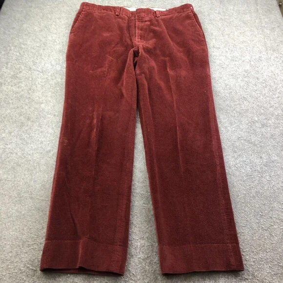 J. Press Pants Mens 40 Brown Corduroy Dress Straight Leg Classic Fit USA