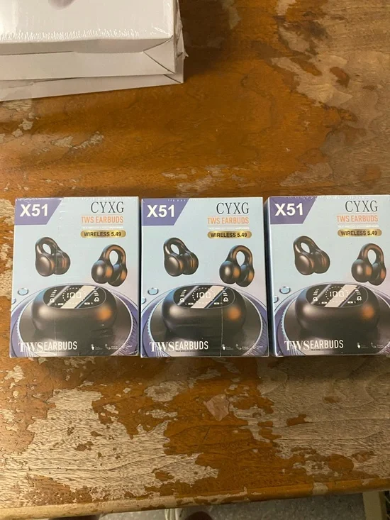 Bundle of 3 X51 Wireless TWS Earbuds – Black