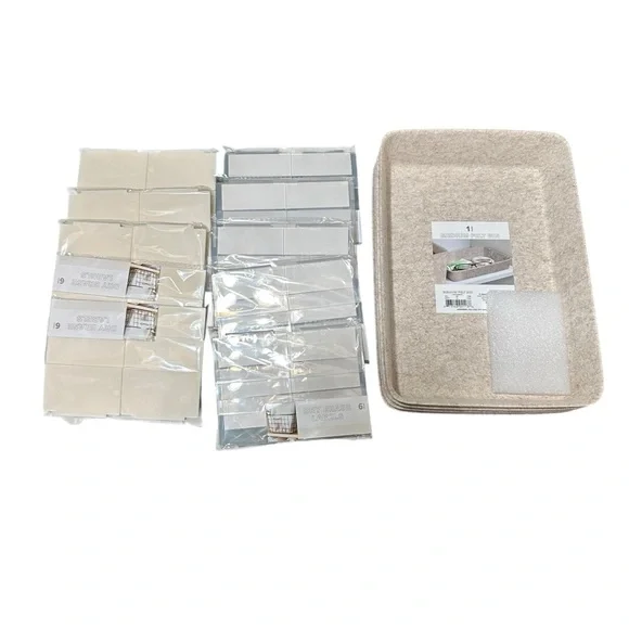 Drawer Organizer Bundle – 4 Felt Drawer Trays 10 packs of labels