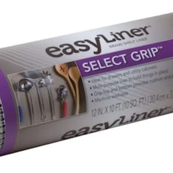Duck Brand Select Grip EasyLiner Shelf and Drawer Liner 12INX10FT LIGHT GREY