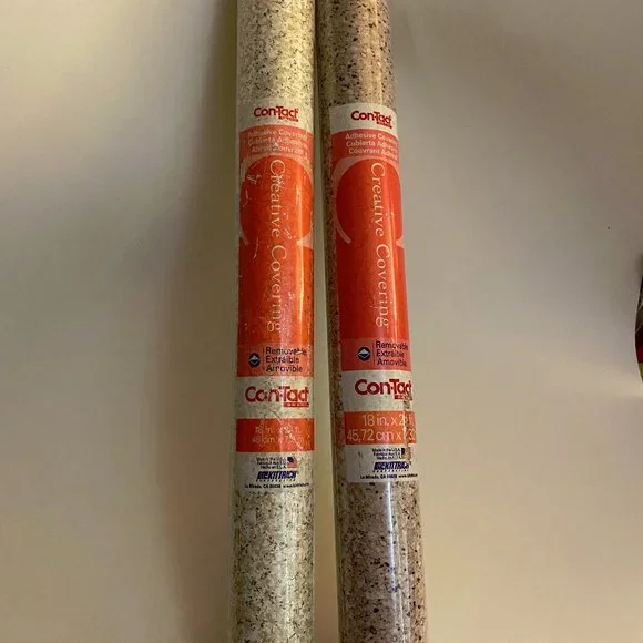 New - Lot (2) Con-Tact Self-Adhesive Creative Covering Shelf & Drawer Liner
