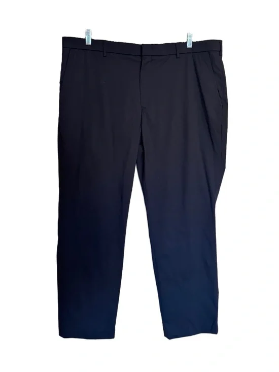 Perry Ellis Premium Mens 42x32 Black Dress Pants Premium Flex Wrinkle Resistant