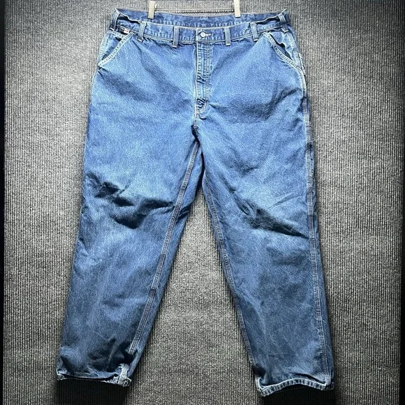 Carhartt FR Pants Mens 44x34 Blue Flame Resistant 2112 Cat 2‎ Workwear Welding