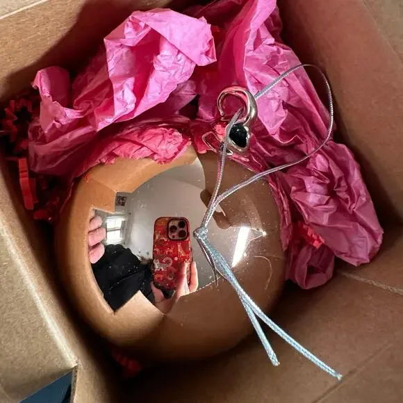 West Elm: Pink Mirror Ornament