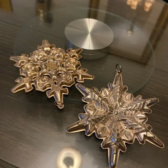 Gorham Bronze Snowflake Ornaments