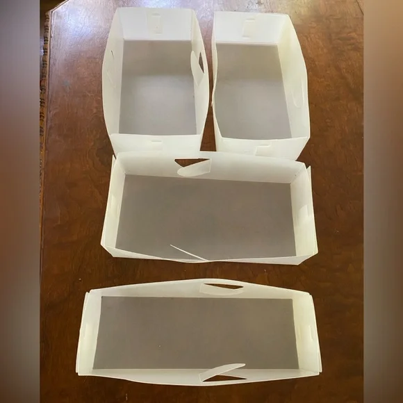 Drawer organizers folding Set of 4 Sock Storage Boxes clear opaque