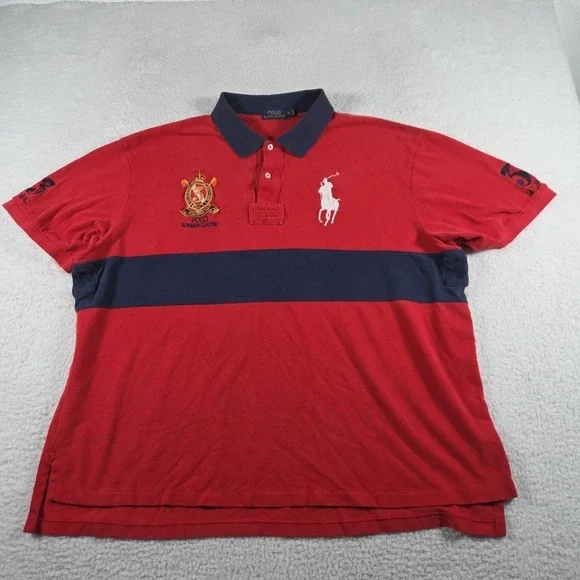 Polo Ralph Lauren Polo Summer Classic 3 Polo Shirt Mens 3XB Pony Logo‎ Red