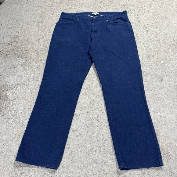 Peter Millar Flannel 5-Pocket Pants Men 35 FITS 36x29 Blue Stretch Cotton Golf