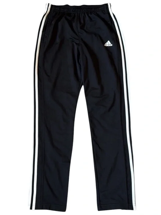 Adidas Tiro Track Pants Black 3 Stripe Ankle Zip Joggers Mens Medium