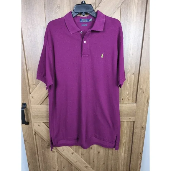 Polo Ralph Lauren Polo Shirt Mens XLT Purple Small Pony Preppy
