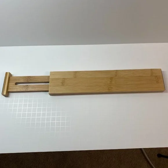 Adjustable Drawer Dividers Set 4 Bamboo Organizer Kitchen Expandable Tool