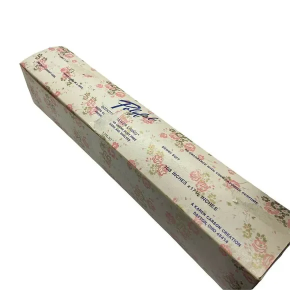 Scented Shelf Paper 50s 60s Vintage Polyfab Multicolor Floral Partial Roll 17.5