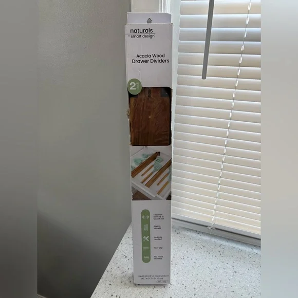 Naturals by Smart Design- Acacia Wood Drawer Dividers - Brown