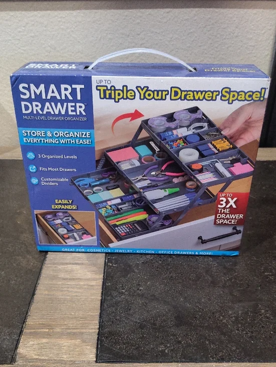 Multi-Level Drawer Organizer - Purple