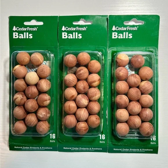 Natural Cedar Balls for Storage Containers or Drawers - Eco-Friendly!