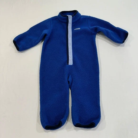 Columbia Foxy Baby Fleece Bunting Kids 12-18 Months Blue Snap Front | Gorpcore