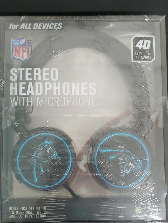 NFL Carolina Panthers Stereo Headphones