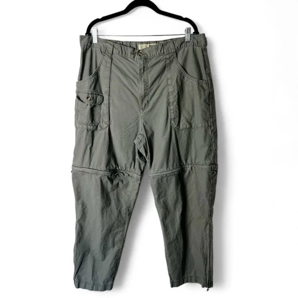 Cabela’s -‎ Men’s Convertible Cargo Pants Shorts Khaki Green Fishing - Sz. 40/30