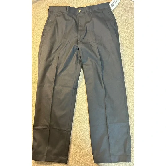 Michael Austin Mens Black‎ Flat Front Classic Fit Dress Pants Size 38x30