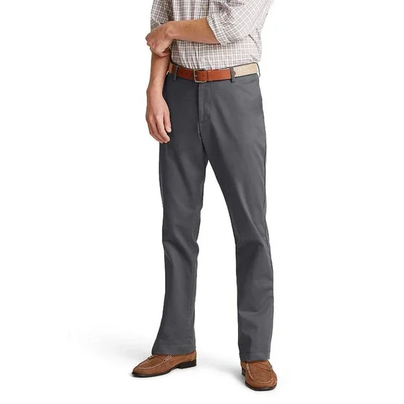 Dockers Men Iron Free Stain Defender Slim Fit Khaki Pants Burma Grey Size 34X30