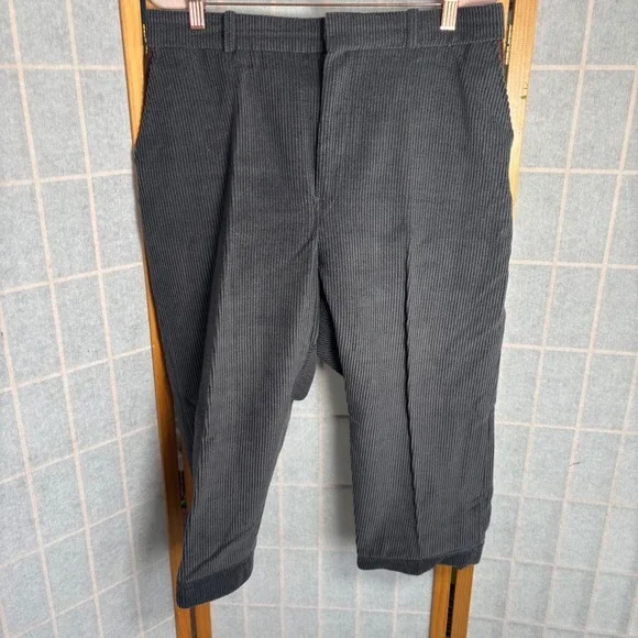 VTG‎ LL Bean Teska Comfort Cord Wool Blend Trouser Gray Hunting Pant Eng 33x19