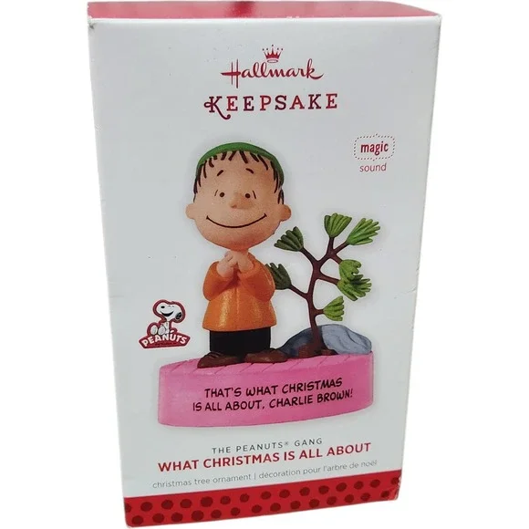 Hallmark Keepsake Peanuts Linus What‎ Christmas Is All About Sound Ornament