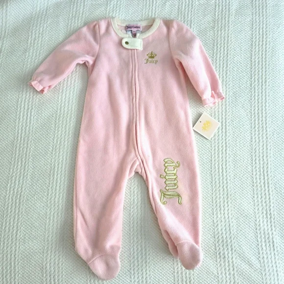 Juicy Couture Embroidered Logo Onesie 6-9M
