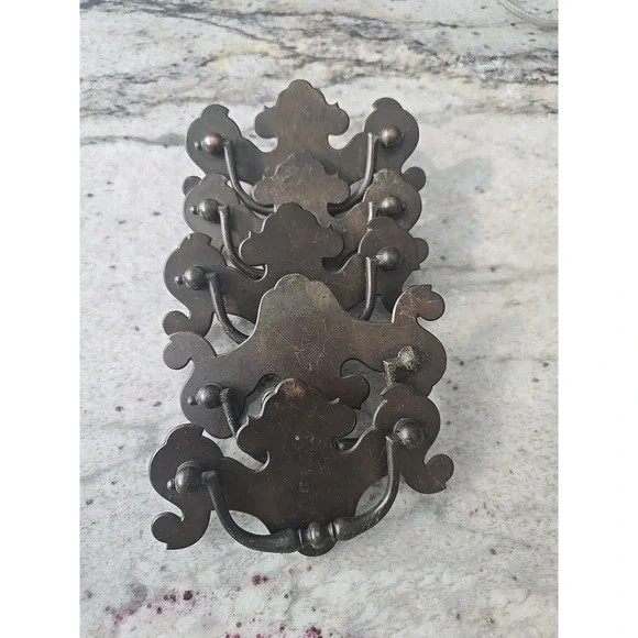 Vintage Ethan Allen Heirloom CRP 2.5 in Brass Drawer Pull Handle Bail 5count