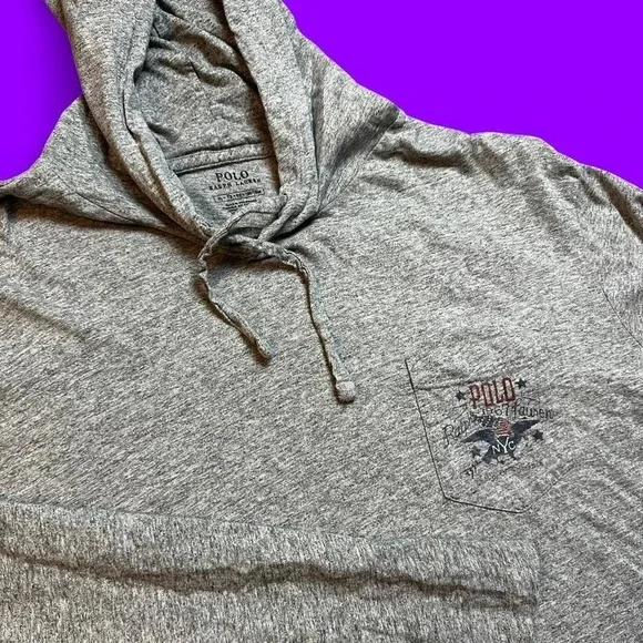 Polo Ralph Lauren Grey 1967 Polo Flag‎ Cotton lightweight USA XL
