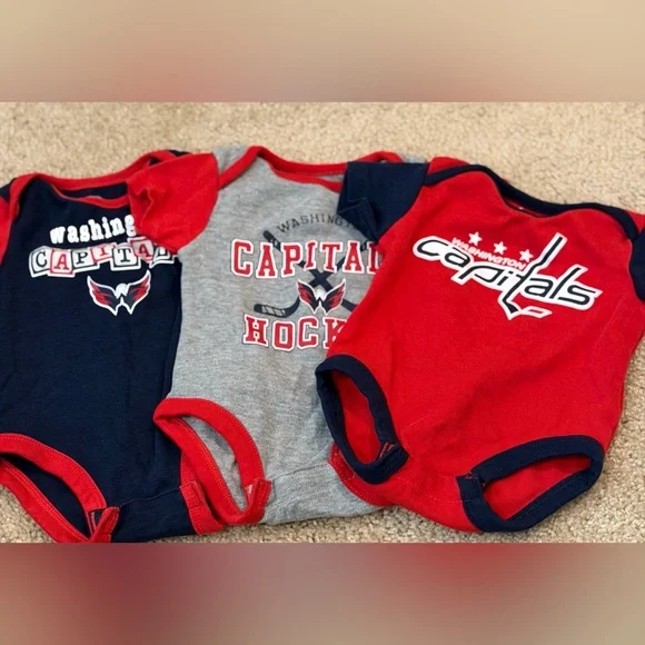 NHL Washington Capitals Red Baby Onesie