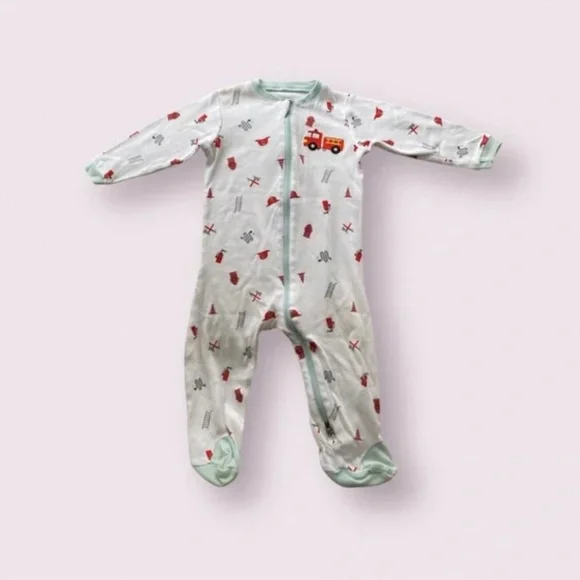 Baby Firetruck Footie