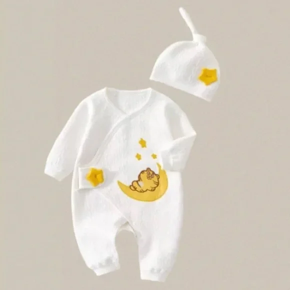 Baby Star Knit Onesie Hat and Bodysuit Set